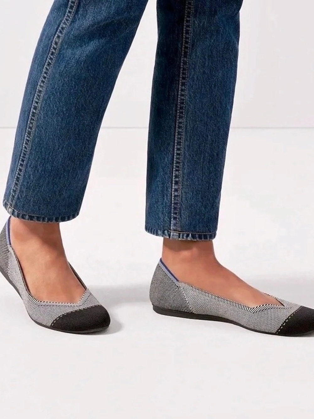 Rothy's Flat Grey Mist Captoe US 9 New